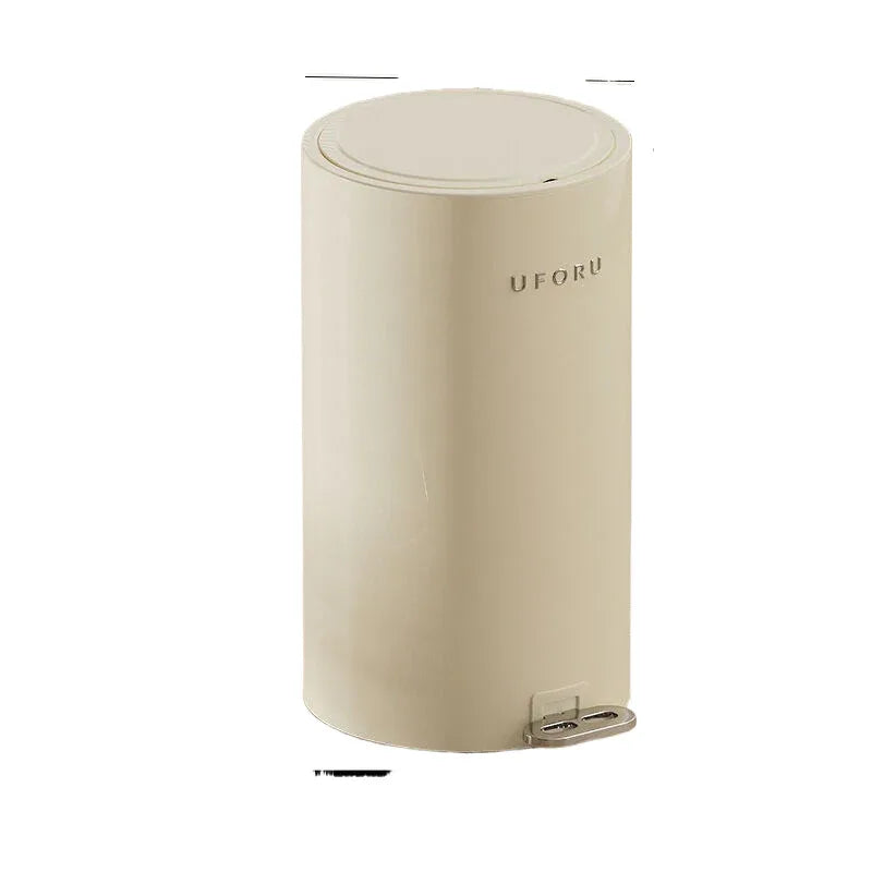 Milk white circular garbage bin 20L 23.8cm * 33.5cm - Mekamart Australia