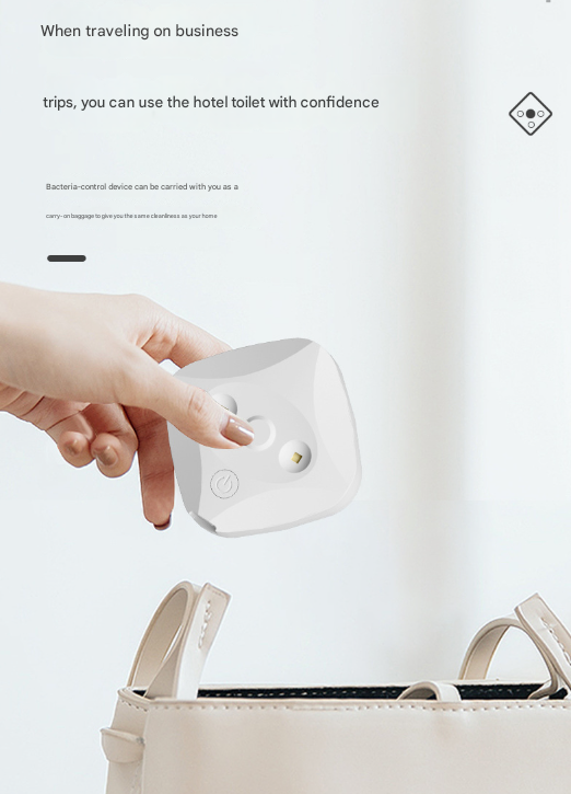 2 Pcs White Automatic UVC Toilet Sanitizer Light - Rechargeable Portable Sterilizer for Bathroom Hygiene