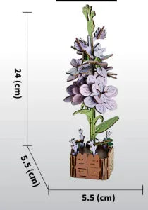 DIY 3D Wooden Violet Flower Puzzle - 60-Piece Kids' Craft Kit - Mekamart Australia