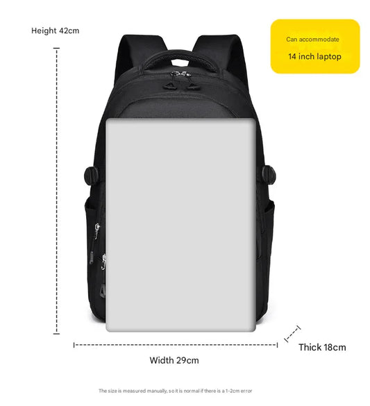 Grey Trendy Korean-Style Large-Capacity Backpack for Women - 14 Laptop Travel Bag" - Mekamart Australia