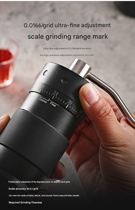 Grey Premium 7-Star Manual Coffee Grinder - Portable Bean Mil(R60pro) - Mekamart Australia