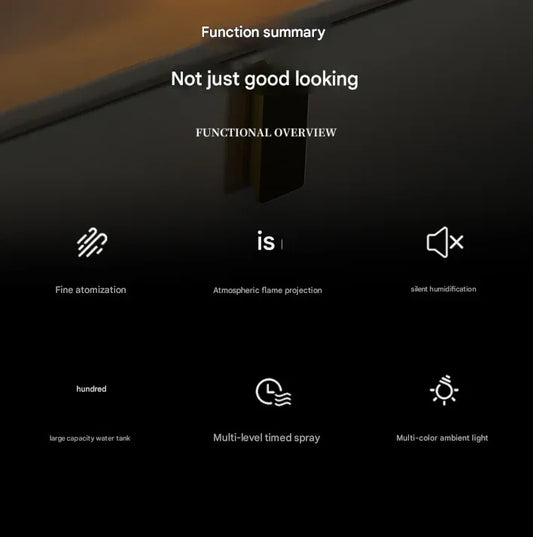 White Mini USB Aromatherapy Diffuser with Flame Projection - Portable Humidifier for Home and Car Use - Mekamart Australia