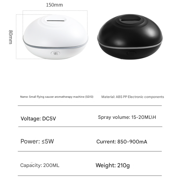 Crack color Mini USB Aromatherapy Diffuser with Flame Projection - Portable Humidifier for Home and Car Use