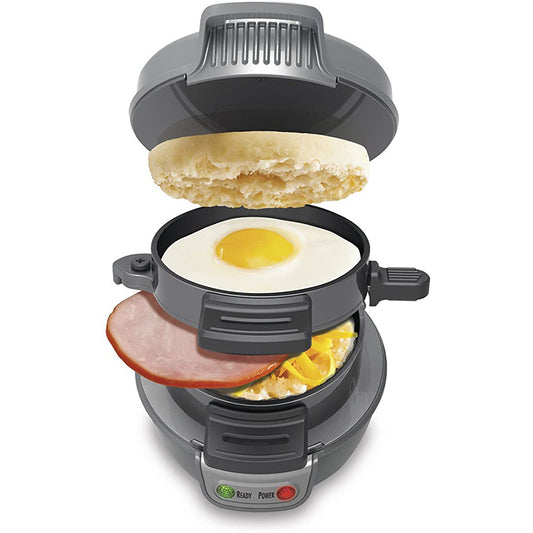Quick & Easy Multi-Layer Sandwich & Burger Maker with Egg Cooker Plate(Orange)