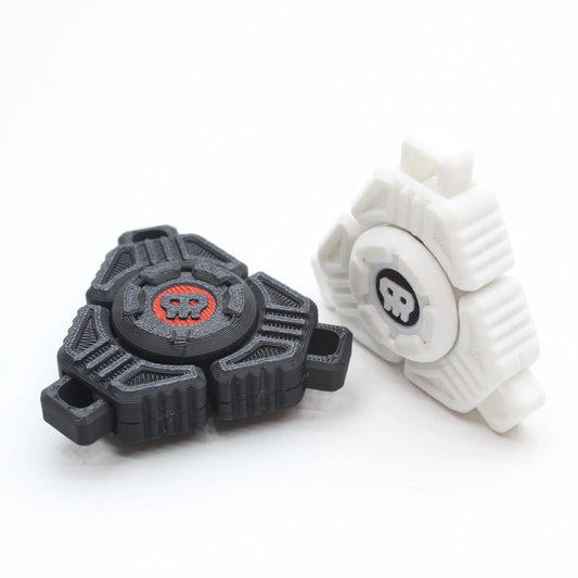 Two Sci-Fi Triangular Keychain Fidget Spinner - 3D Printed EDC Stress Relief Toy(black) - Mekamart Australia