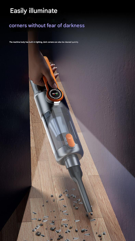 Multi-Function Cordless Handheld Vacuum Cleaner & Blower - Powerful Brushless Motor with Digital Display(Black and gray)