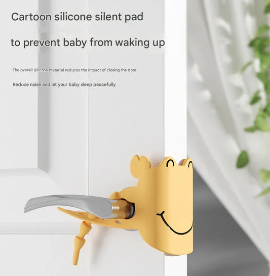 Yellow (6-Pack) Cute Crab Door Slam Stopper Set- Silicone Anti-Pinch & Quiet Latch Guard - Mekamart Australia