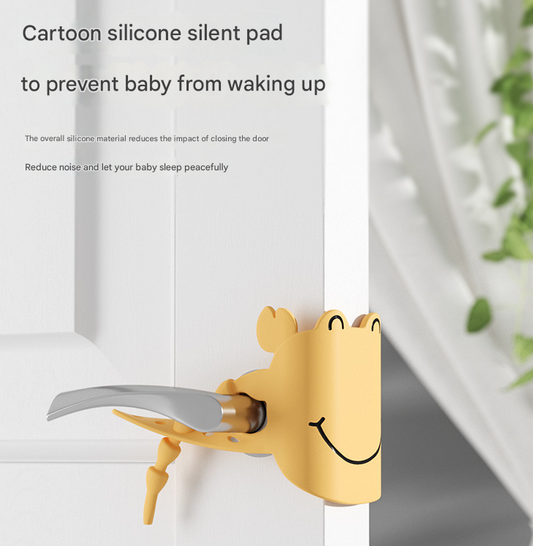 Yellow (6-Pack) Cute Crab Door Slam Stopper Set- Silicone Anti-Pinch & Quiet Latch Guard