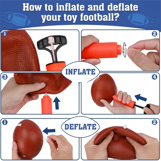 Outdoor/Indoor Portable Rugby Toss Game Set - Football Target Frame & Rugby Toss Activity Toy, Durable & Easy Assembly Sports Equipment