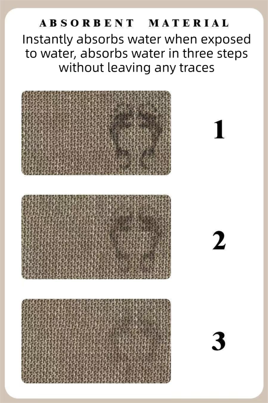 Brown Super Absorbent Diatomite Quick Dry Bath Mat 50x80cm - Non-Slip Rubber Backing for Australian Bathroom & Entryway