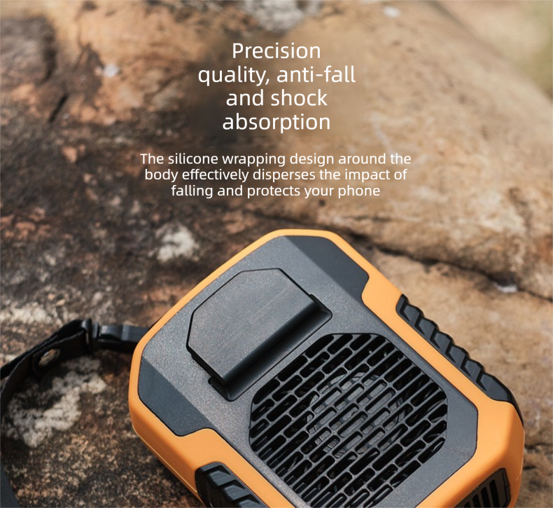 Portable Waist Clip Fan 6000mAh Rechargeable Personal Air Conditioner with Power Bank Function Heavy Duty Wearable Belt Fan for Tradies Camping and Outdoor Work Green