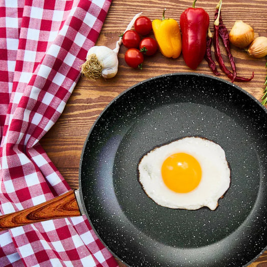 28cm PFOA Free Non-Stick Frypan with Wooden Look Handle - Mekamart Australia