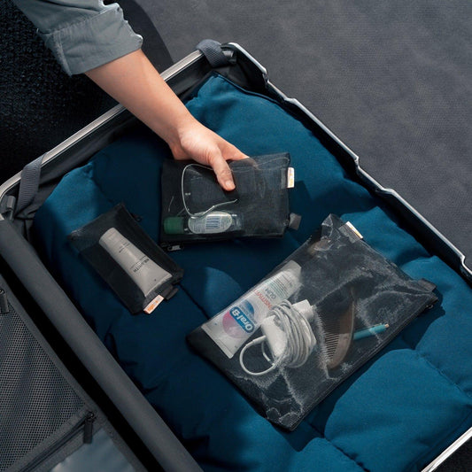 3 Pack Zipper Travel Cosmetic Mesh Bag Set - Mekamart Australia