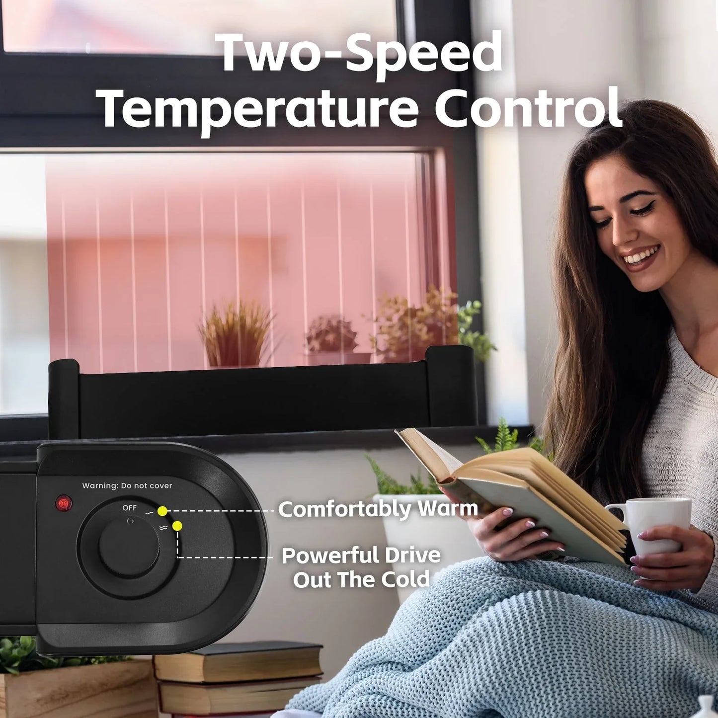 2200W Graphene Floor Electric Heater – Fast Heating, Energy-Efficient, Portable Indoor Heater - Mekamart Australia