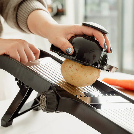 3 In 1 Mandolin Slicer Stainless Steel Blade Bowl Fit - Mekamart Australia