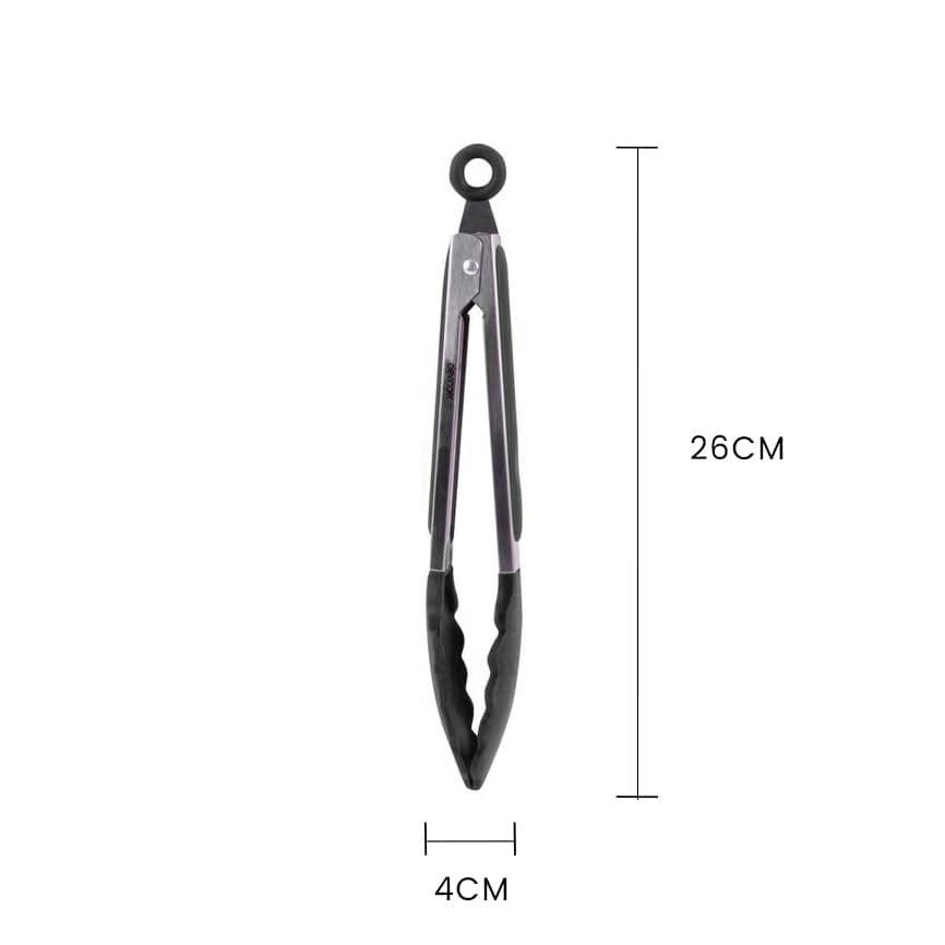 Stainless steel & silicone tongs charcoal