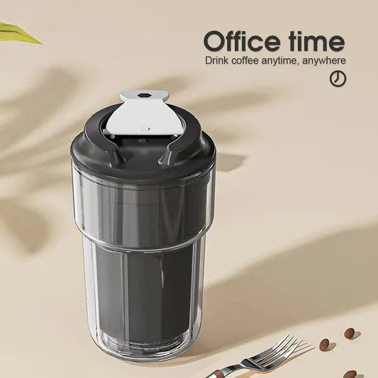 460ml Double wall insulated Coffee Cup Black - Mekamart Australia