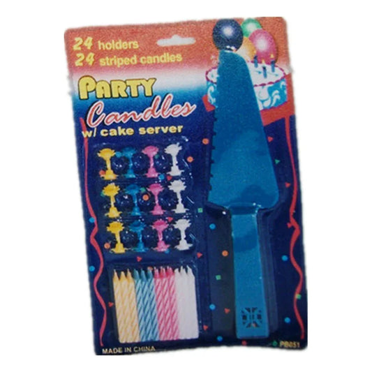 4 Sets of Party candles with Cake server sets - Mekamart Australia