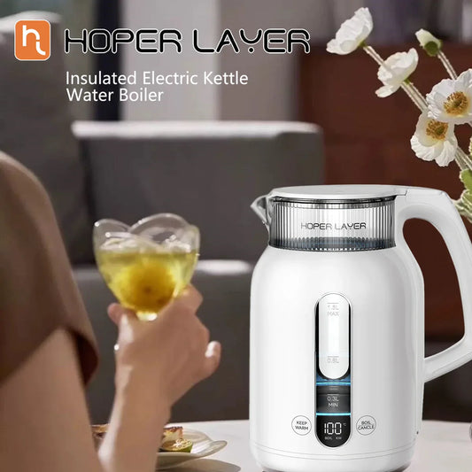 Hoper Layer Insulation Electric Kettle 1.5L 1500W Water Boiler K15-G1 - Mekamart Australia