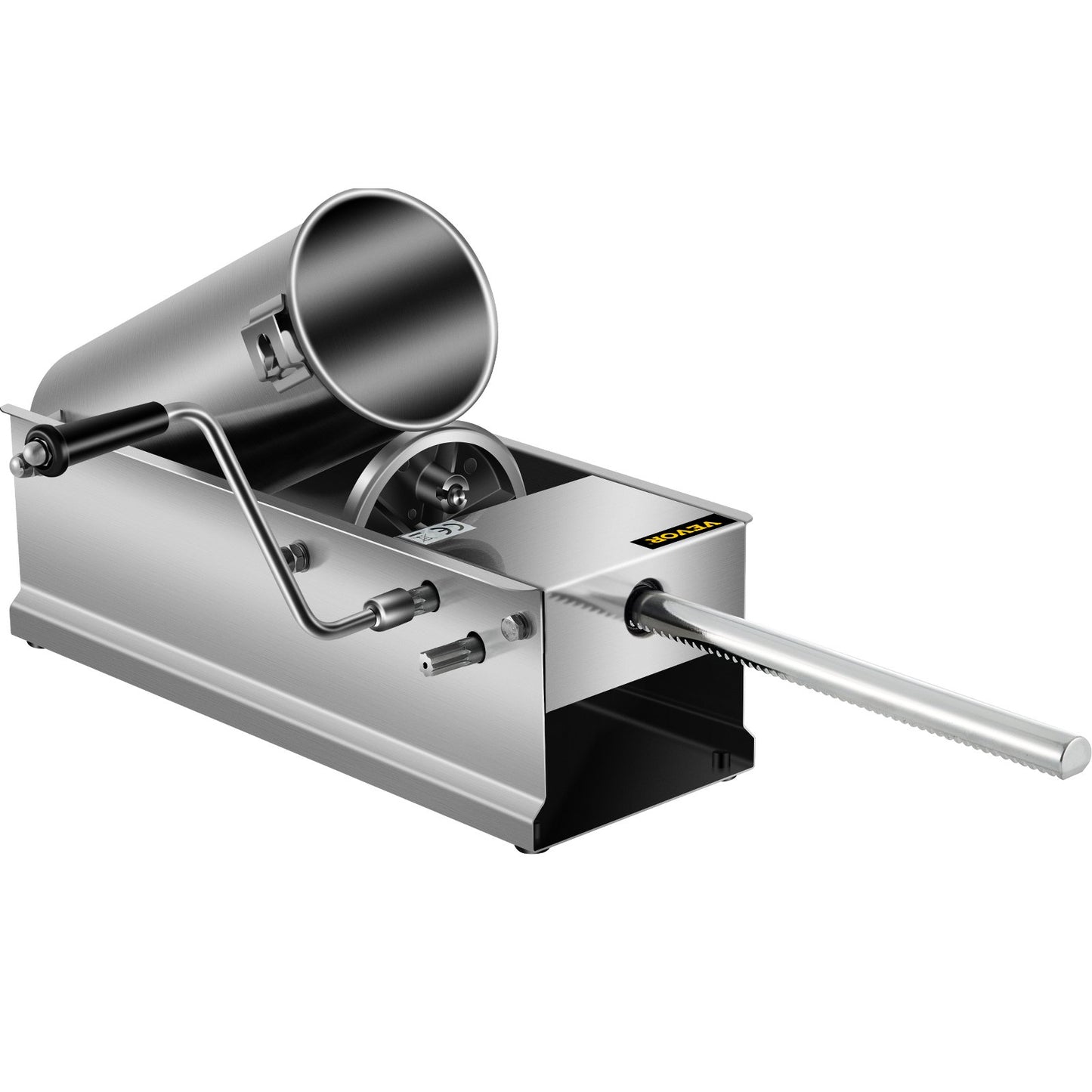 VEVOR Manual Sausage Stuffer, 5 L / 11 LBS Horizontal Sausage Machine, Dual-Speed Meat Stuffer, Made of Food-Grade 304 Stainless Steel, Includes 5 Stuffing Tubes, for Home Kitchen Restaurant Commercia