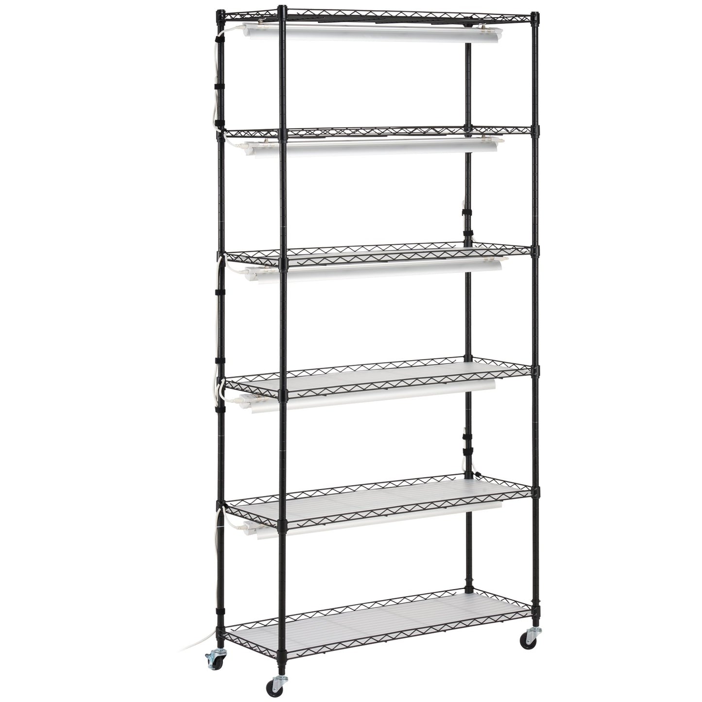 VEVOR Plant Stand with Grow Light 6 Tiers 180W 180 cm Indoor Plant Grow Shelf