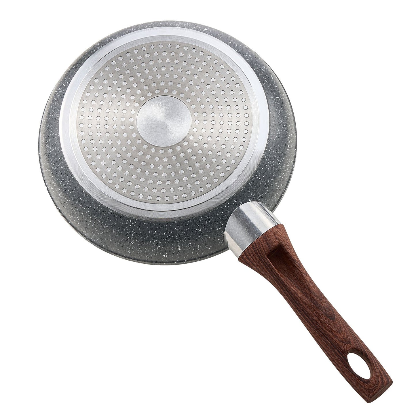 VEVOR Frying Pan Skillet, Aluminum Egg Fry Pans, 3 Piece Set (250, 280, 325 mm), Nonsitck Heavy-Duty Skillets with Heat-Resistant Handle, Chef's Kitchen Cookware, for Gas, Electric, Induction, Grey