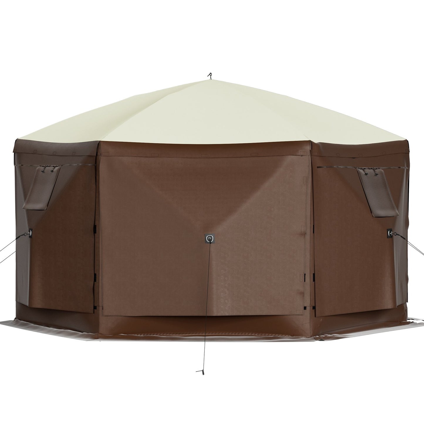 VEVOR Pop-up Camping Gazebo Camping Canopy Shelter 6 Sided 10' x 10' Sun Shade