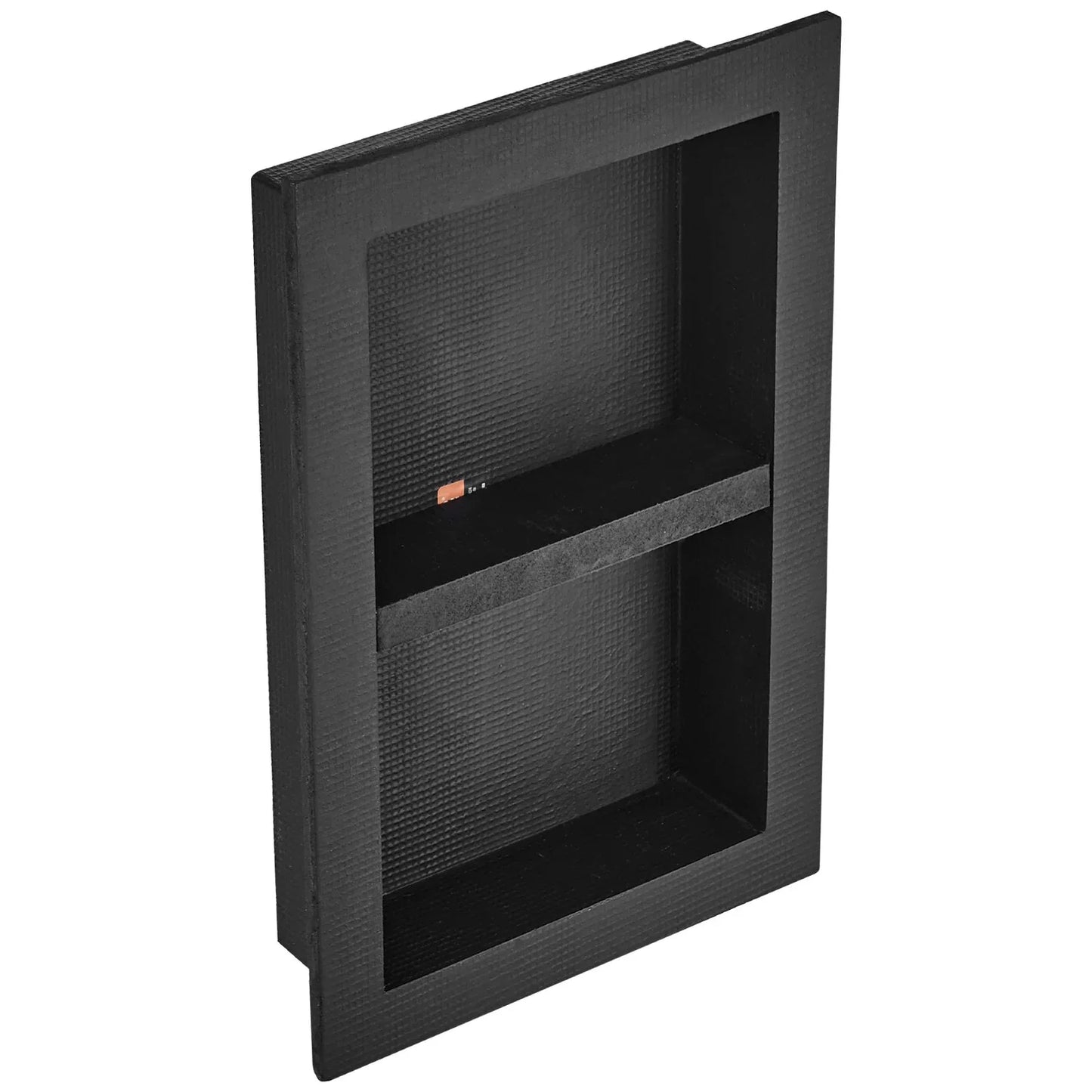 VEVOR Shower Niche Ready for Tile 40.64 x 60.96 cm, 16 x 24 inch Double Shelf Organizer, Square Corners Wall-inserted Niche Recessed, Sealed Protection Modern Soap Storage Niche for Shower Bathroom, Black - Mekamart Australia