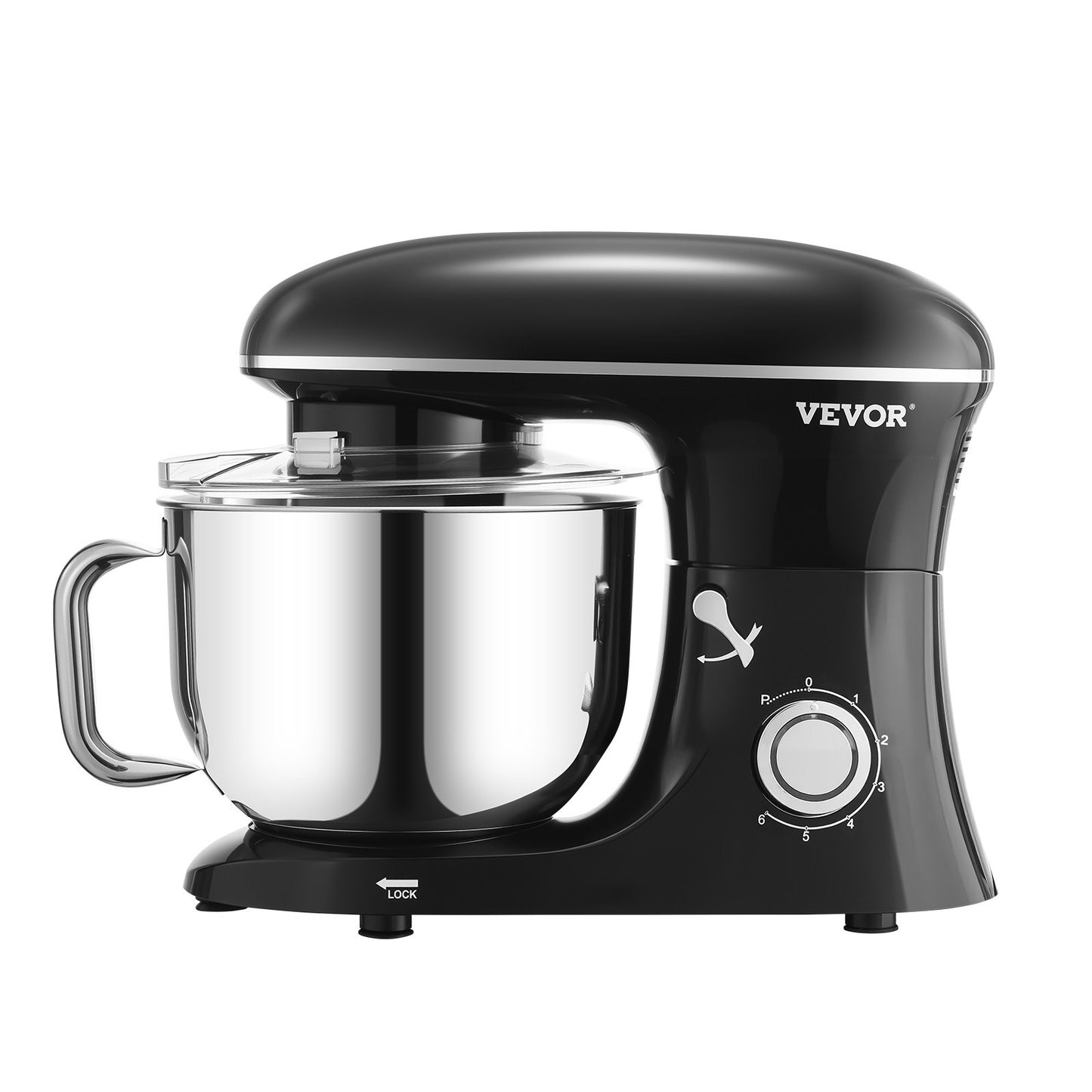 VEVOR Stand Mixer 5.68 L Electric Dough Mixer 1100W 6 + P Speeds Food Beater