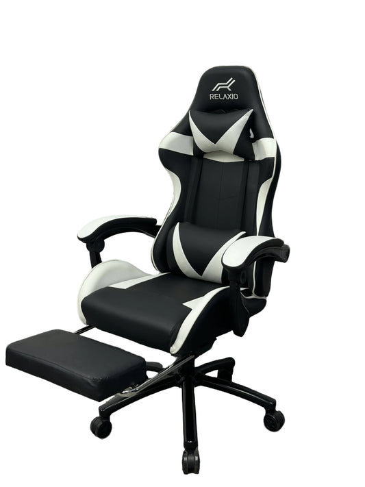 Gaming Chair With Headrest and Foot Rest - Red - Mekamart Australia