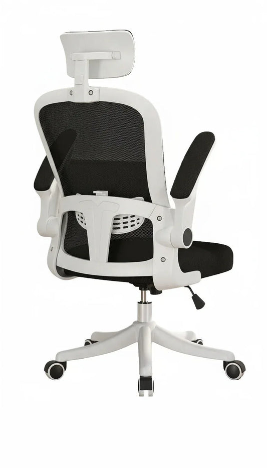 Office Chair Swivel Ergonomic Office Chair With Back Support - White - Mekamart Australia