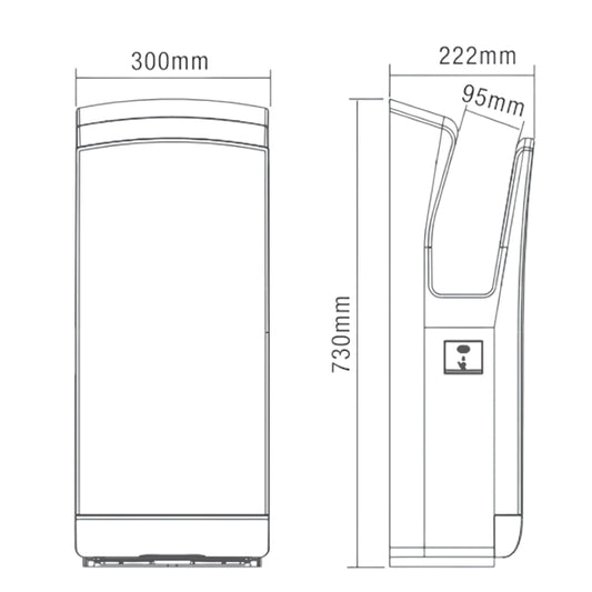 Peak Pro Jet Hand Dryer 1650W - Mekamart Australia