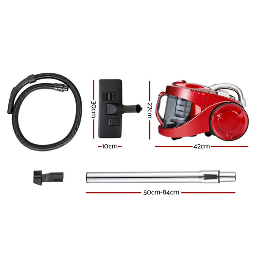 Devanti 2200W Bagless Vacuum Cleaner Red - Mekamart Australia