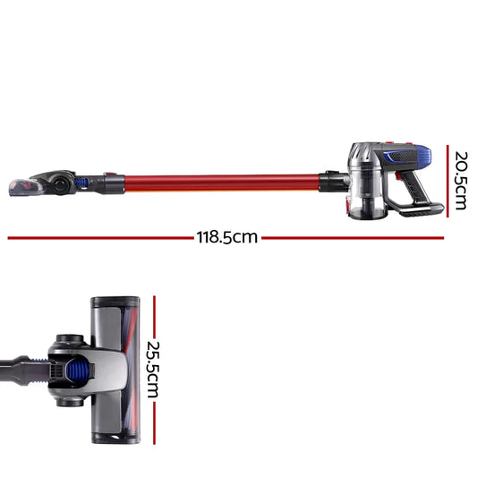 Devanti Stick Vacuum Cleaner HEPA Filter Red 150W - Mekamart Australia