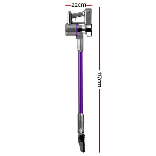 Devanti Stick Vacuum Cleaner Bagless Cordless 120W Purple - Mekamart Australia