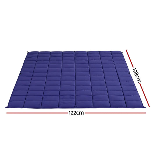 Giselle Bedding Weighted Blanket 6.8kg Kids Adults Heavy Gravity Relax Calm Blue - Mekamart Australia