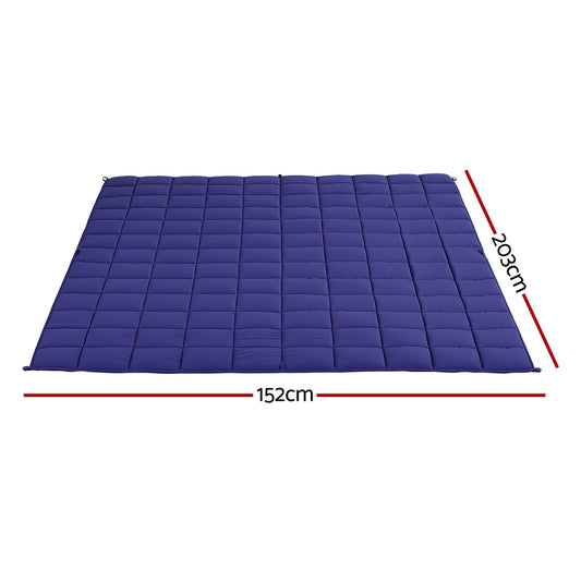 Giselle Bedding Weighted Blanket 9KG Kids Adults Heavy Gravity Relax Calm Blue