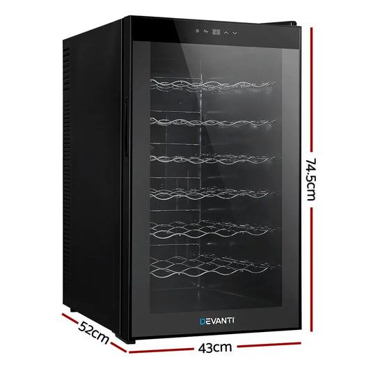 Devanti Wine Fridge Cooler 28 Bottles - Mekamart Australia