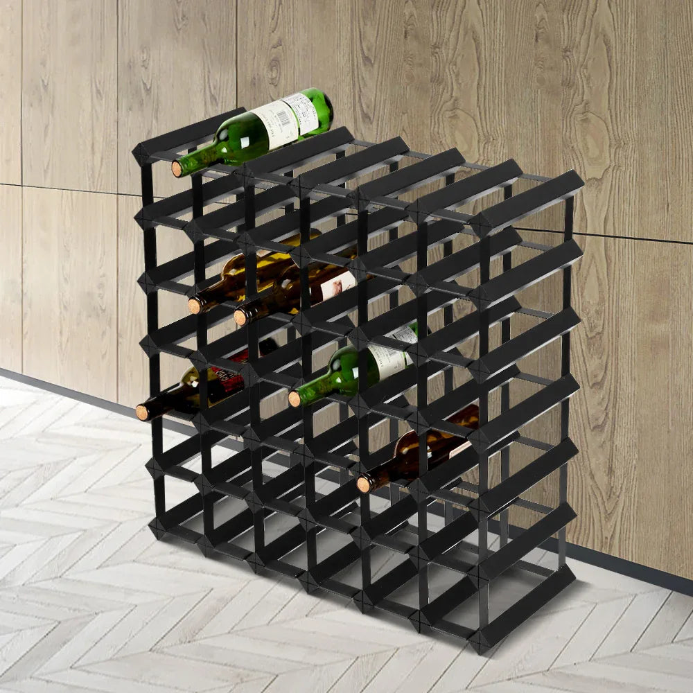Artiss Wine Rack 42 Bottle Black - Mekamart Australia
