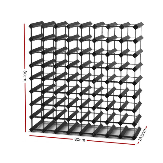 Artiss Wine Rack 72 Bottle Black - Mekamart Australia