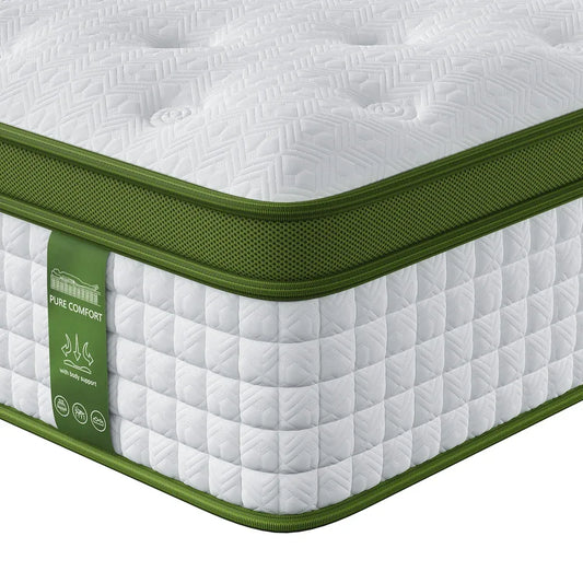 BedStory 34cm King Latex Hybrid Mattress Medium Firm - 5 Zone Pocket Spring Bed for Pressure Relief Motion Isolation - Mekamart Australia