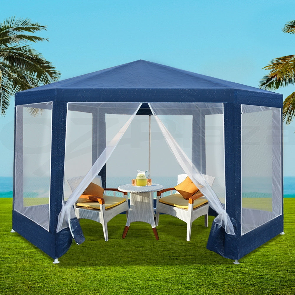 Garden gazebos and canopies for backyard shade.