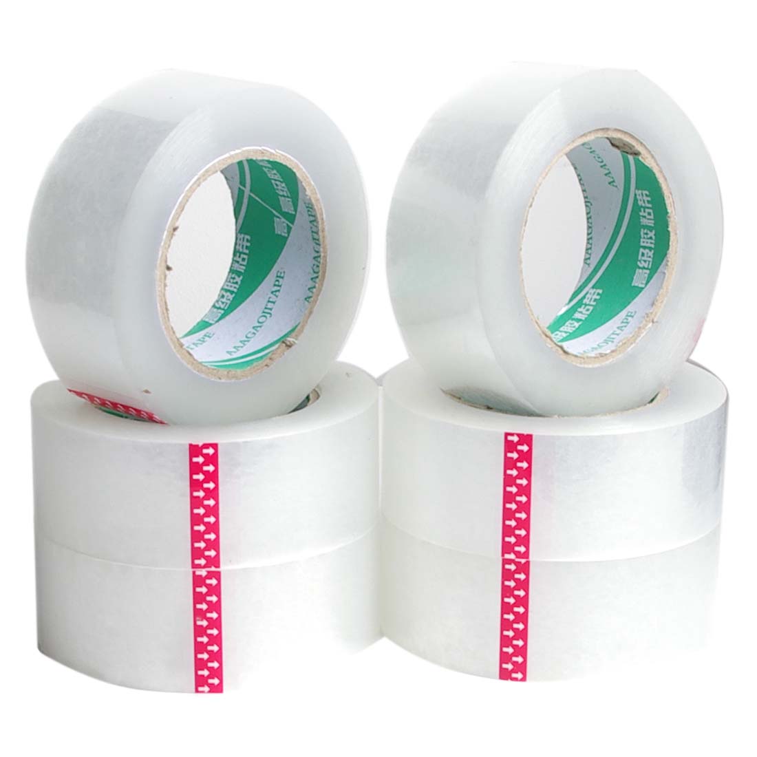 Adhesive tapes and dispensers for packaging and labelling.