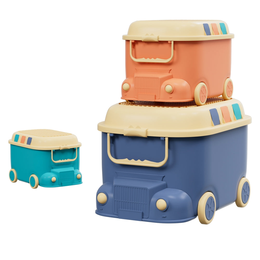 Toy storage boxes for kids and toddlers.