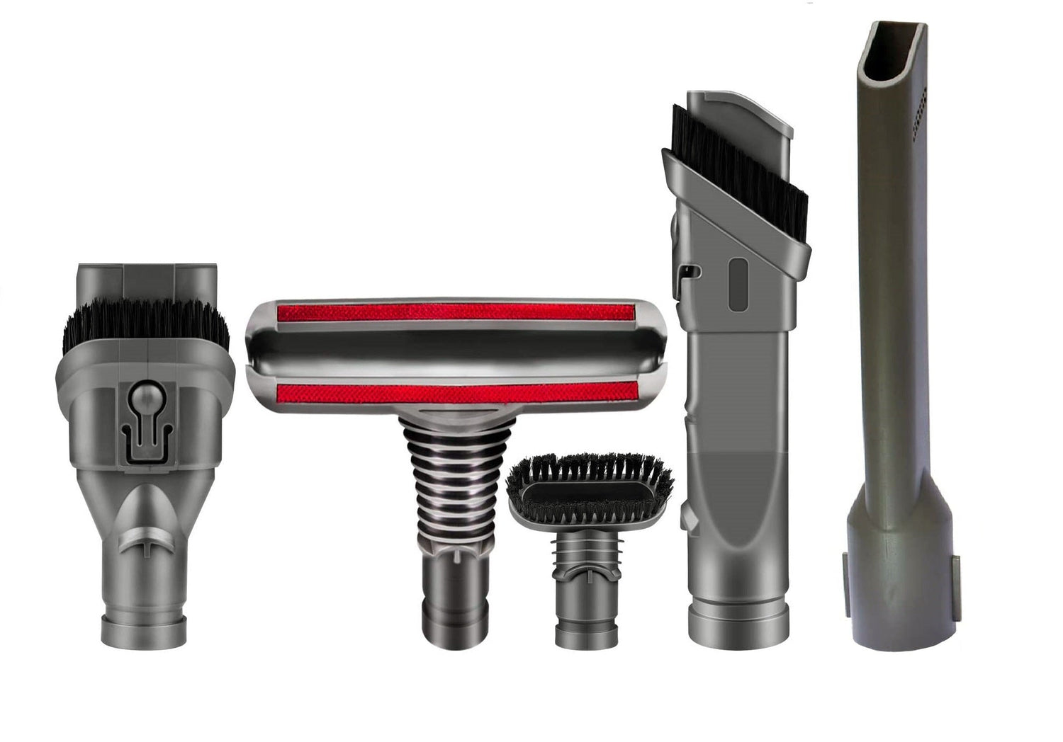 Vacuum cleaner accessories including filters and attachments.