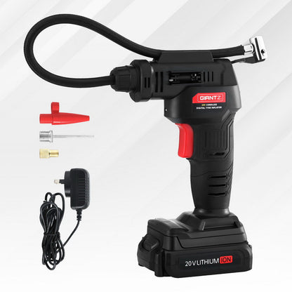 Giantz Cordless Tyre Inflator Portable Air Compressor Pump 20V 120PSI Digital LED