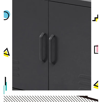 Artiss Buffet Sideboard Metal Cabinet - BASE Charcoal - Mekamart Australia