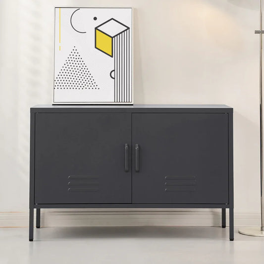Artiss Buffet Sideboard Metal Cabinet - BASE Charcoal