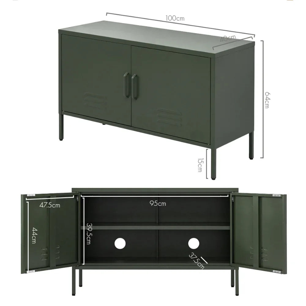 Artiss Buffet Sideboard Metal Cabinet - BASE Green - Mekamart Australia