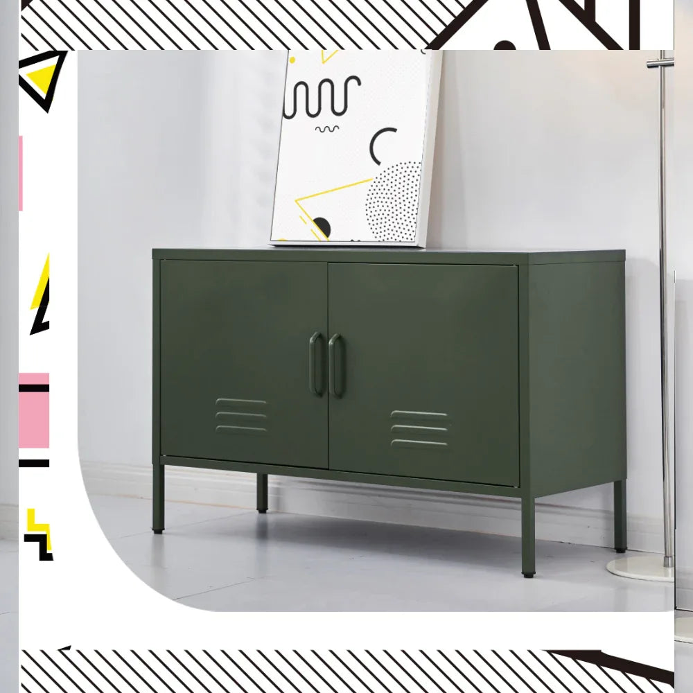 Artiss Buffet Sideboard Metal Cabinet - BASE Green - Mekamart Australia